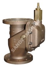 Storm valve DN 100 DIN 87101 Form B PN 1 with fixing device Flanges PN10 Material: gunmetal Rg 5