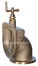 Check valve with cut-off flanged Flanges VG 85389 Otto Kollmann OK-405 type A, material Gbz 10 / CuAl10 Ni