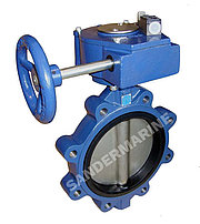 Butterfly valves lug-type with disc material stainless steel and horizontal gearbox