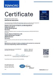 Sander Marine Certificate DIN EN ISO 9001