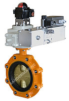 Valve with single-acting hydraulic actuator, spring closed with local power unit LPU